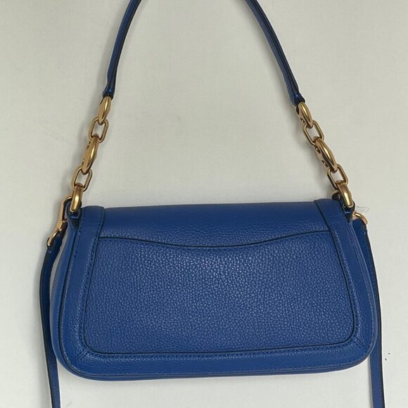 Kate Spade Gramercy Small Flap Shoulder Bag Blueberry Leather Crossbody Chain - Picture 15 of 16